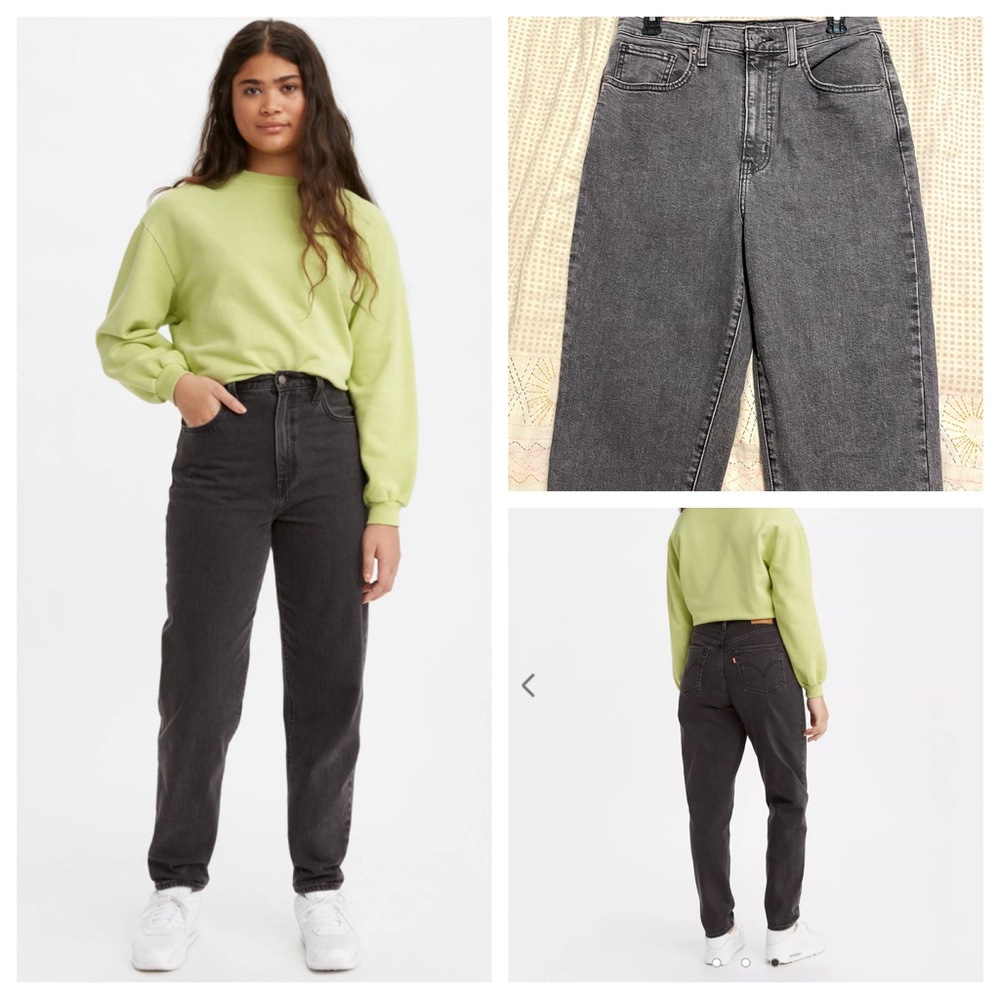 Levi’s high waisted black wash Loose taper Jeans size 30